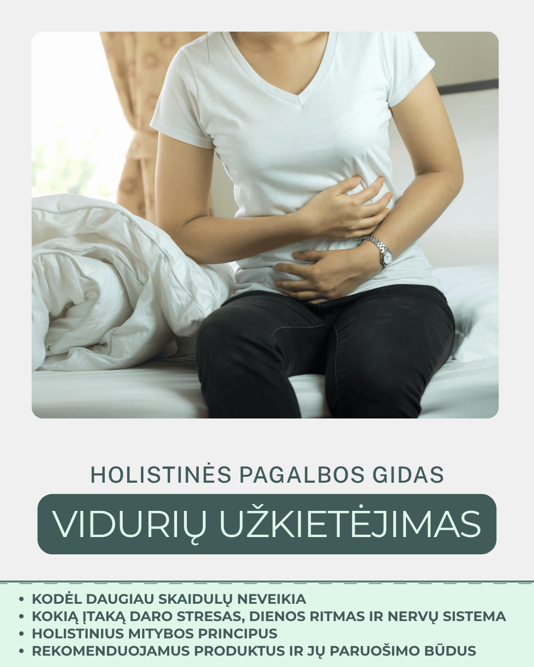 Vidurių užkietėjimas, holistinės pagalbos gidas