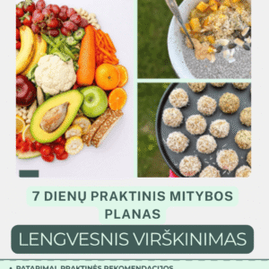 7 dienų mitybos planas lengvesniam virškinimui su receptais ir video pamokomis