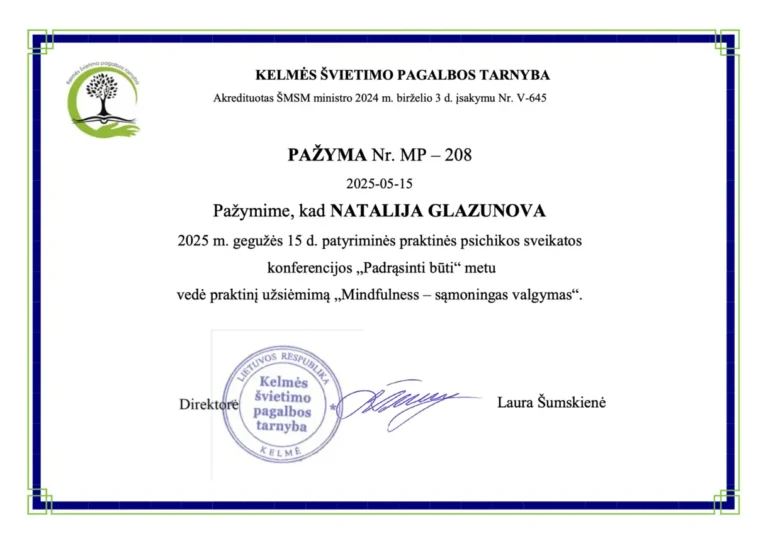 Natalija glazunova diplomas