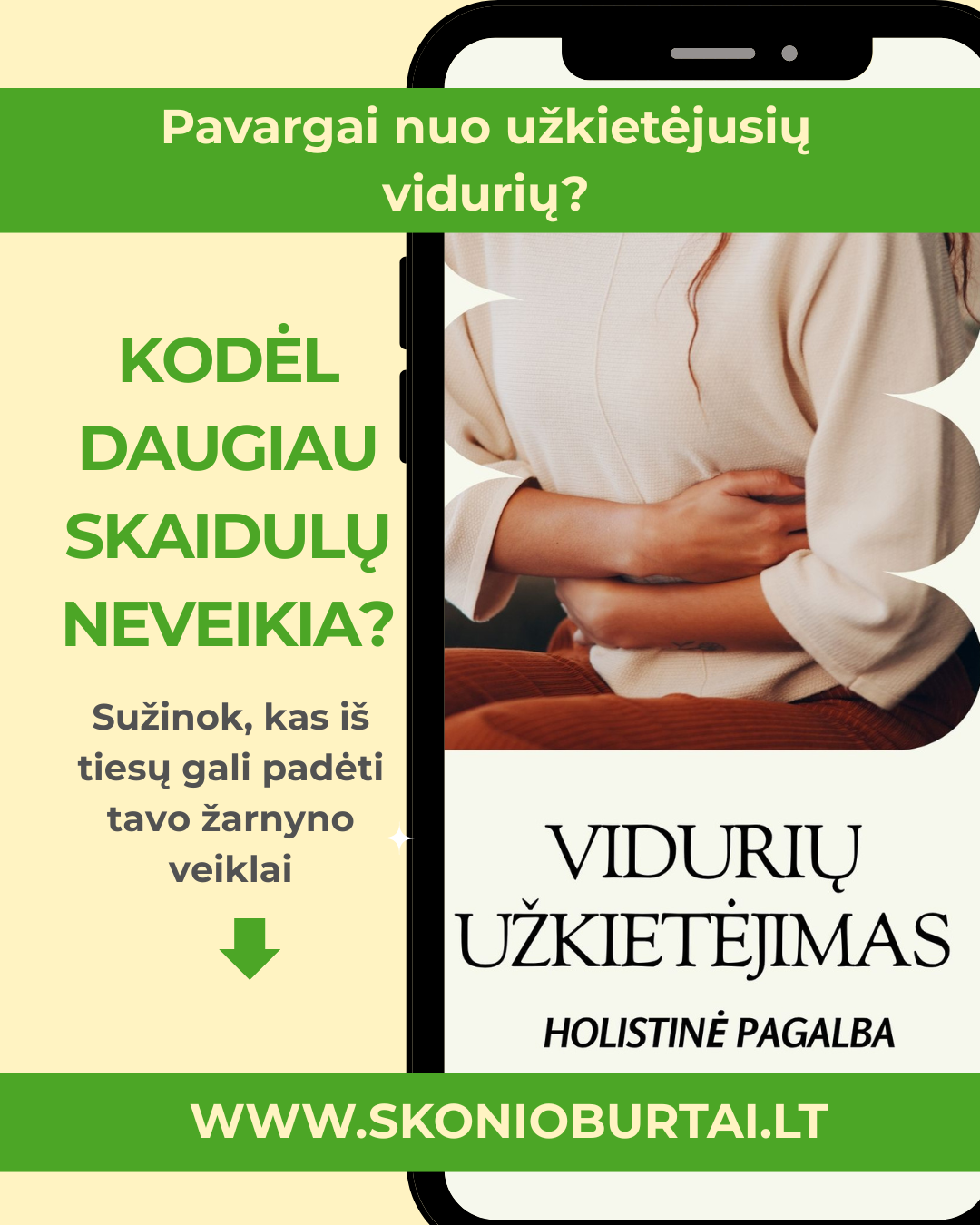 Vidurių užkietėjimas, holistinės pagalbos gidas