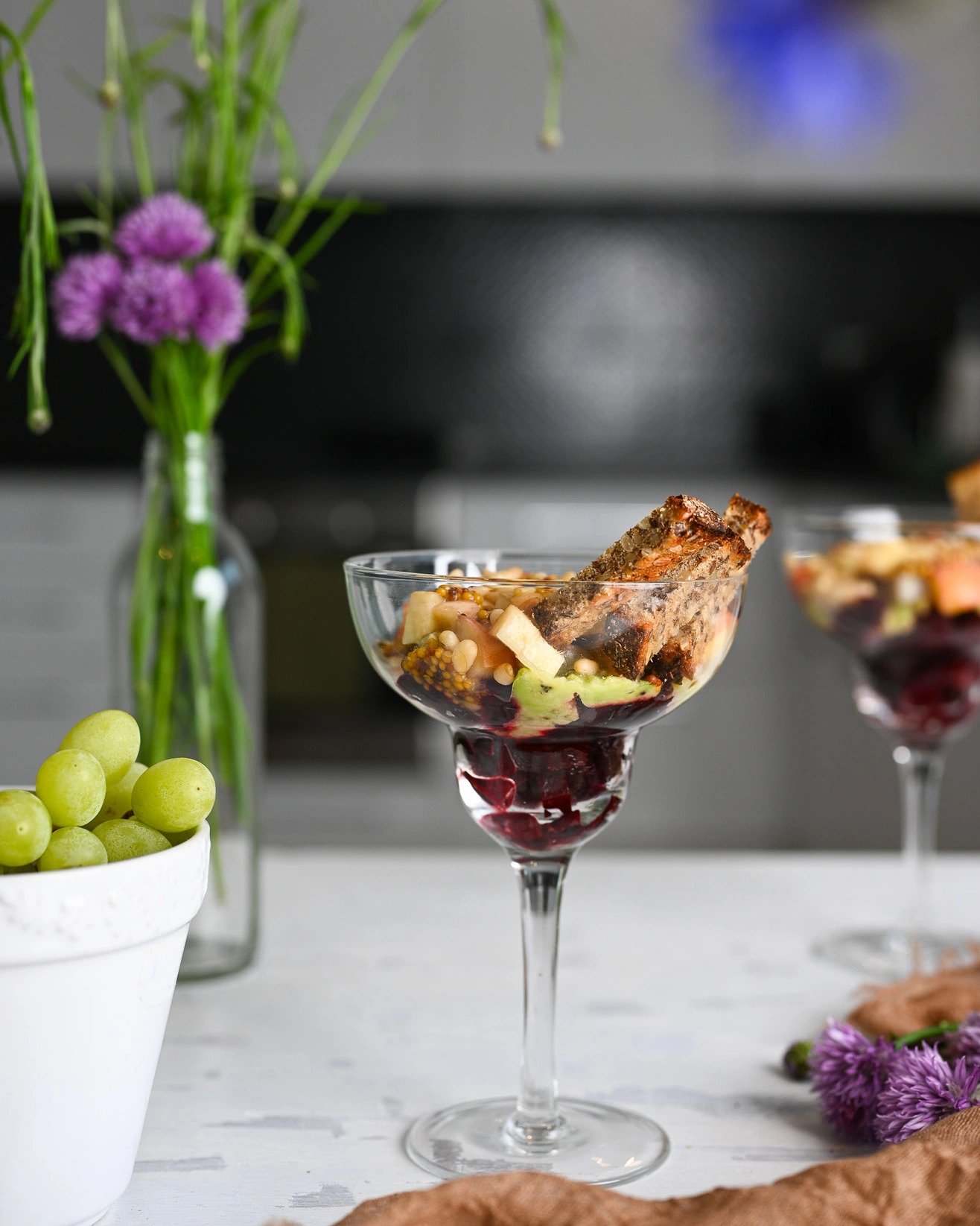 Silkė su burokėliais ir persikais