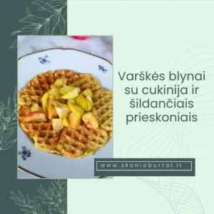 Varškės blynai su cukinija ir vaisių čatniu | PDF receptas