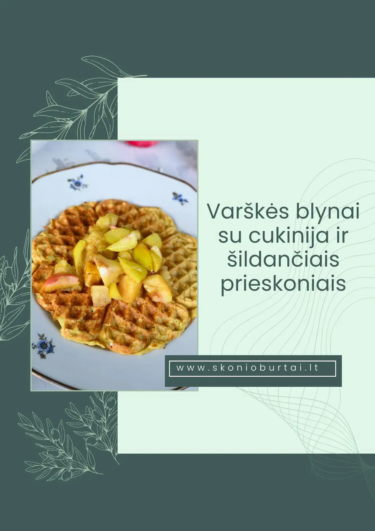 Varškės blynai su cukinija ir vaisių čatniu | PDF receptas