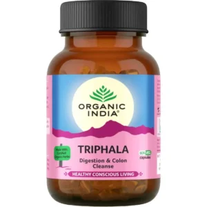 Organic India Triphala – klasikinė ajurvedinė formulė virškinimui ir organizmo balansui