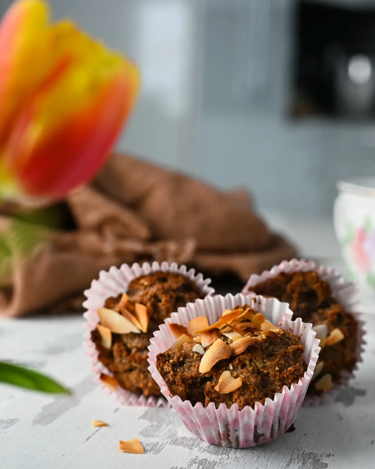 Riešutų keksiukai (be kiaušinių ir glitimo)