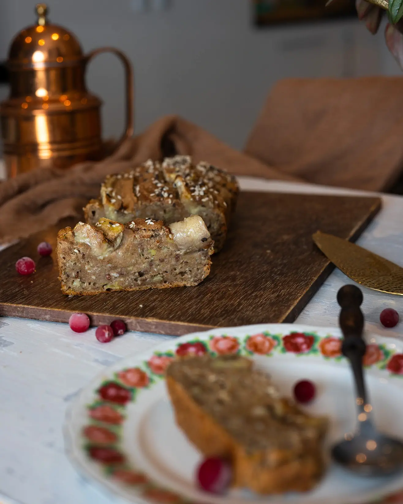 Veganiška bananų duona be cukraus – su sėklomis