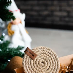 Džiuto virvės padėkliukai puodeliui (4 vnt.)