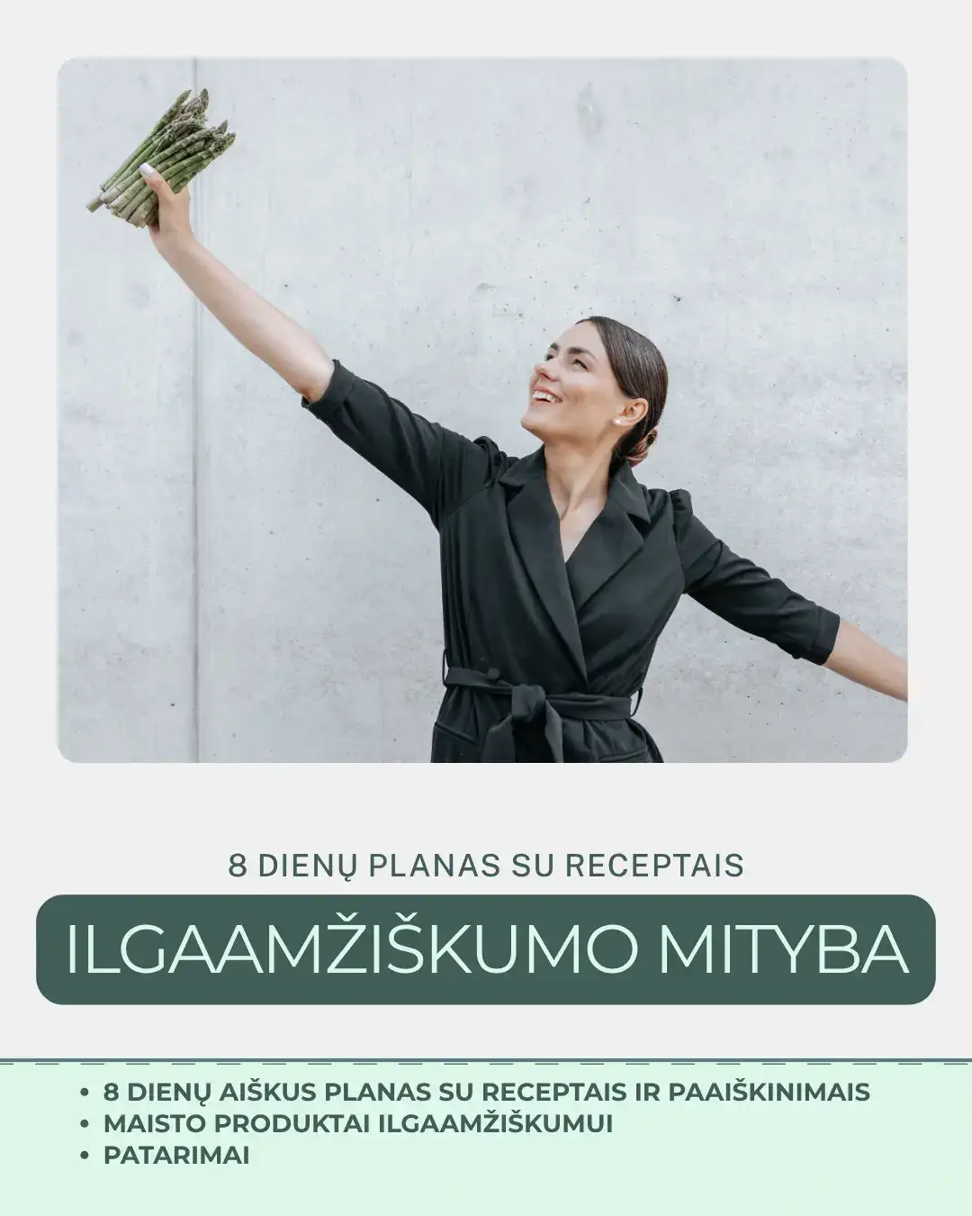 Ilgaamžiškumo mityba: 8 dienų planas su receptais