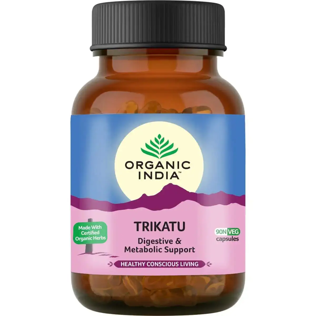 Organic India Trikatu – ajurvedinė formulė virškinimui, medžiagų apykaitai ir Kaphos balansui