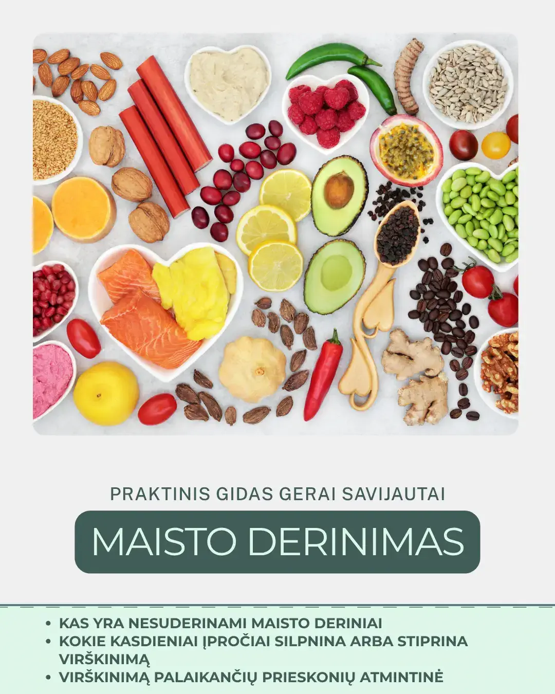 Maisto derinimas pagal ajurvedą. Praktinis PDF gidas virškinimui ir geresniai savijautai