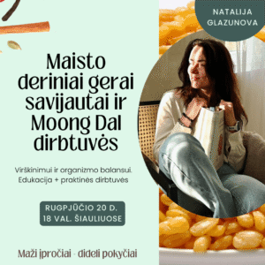 Maisto deriniai gerai savijautai ir Moong Dal dirbtuvės